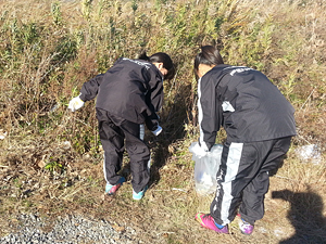 2013年12月14日（日土）　富士川河川敷グランド清掃
